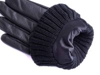 Steinmann Handschuhe Damen Strickärmel Größe M N-32 - Schwarz
