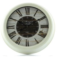 Noor Living Dekoration Geschenkartikel Nostalgieuhr Vintage gro&szlig; 21016 Creme