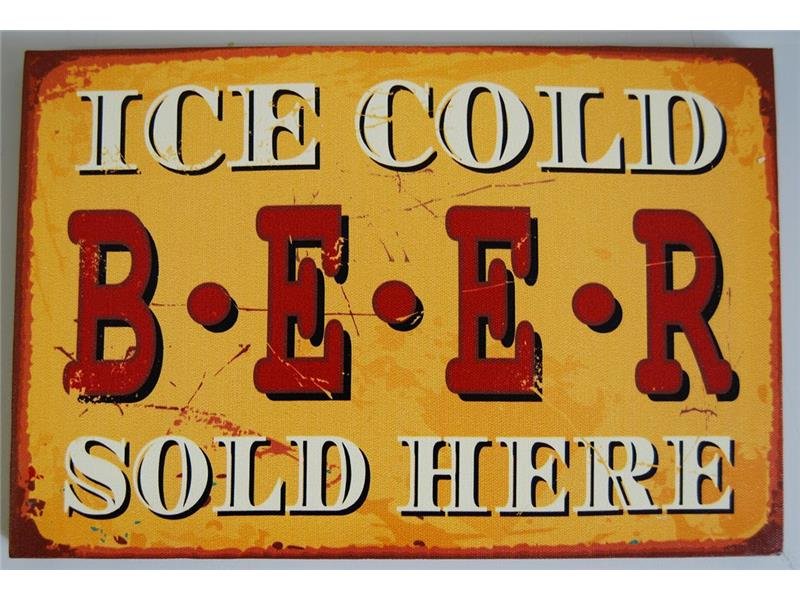 Boltze Retro Bild Deko Wohnen Accessoire Vintage 4250300 Cold Beer