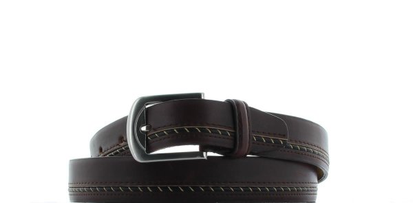 Red Point Gürtel Ziernaht, Herren, Leder Dunkelbraun 115 cm