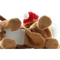Michel Toys beweglicher Hund 512061 - Braun / Weiss
