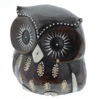 Holz Deko Figur Eule