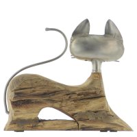 Deetjen & Meyer Dekoration Katze 18897 Silber