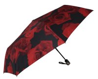 happy rain selection Regenschirm Taschenschirm Easymatic Ultra Light red rose