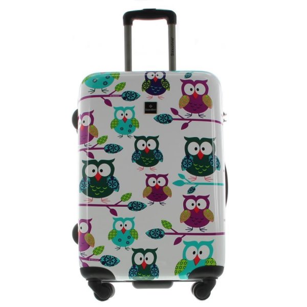 Saxoline Koffer Owls 4-rollen Trolley 77 cm