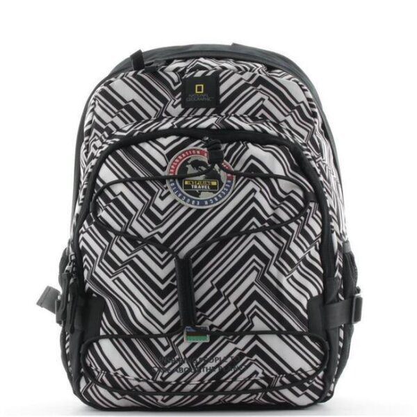 National Geographic Rucksack 22 Liter mit Schnüre N01107 Schwarz/Weiß Print