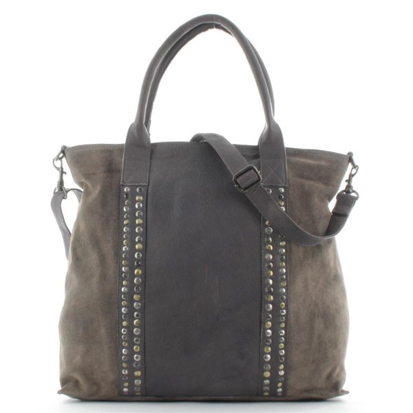 LEI é COZY Shopper Wildleder Nieten Grau