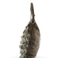 JSI Damenshopper Fransen Lackoptik Taupe