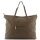 JSI Damenshopper Fransen Lackoptik Taupe