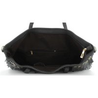 JSI Damenshopper Fransen Lackoptik Grau