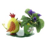 Gall &amp; Zick Vogel mit Blumentopf Gelb