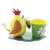 Gall & Zick Vogel mit Blumentopf Gelb