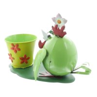 Gall & Zick Vogel mit Blumentopf Grün