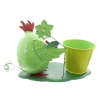 Gall & Zick Vogel mit Blumentopf Grün