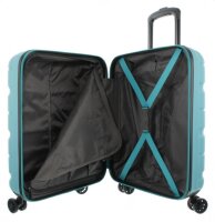 Franky 55er Spinner A-B-S13 Handgepäck Hartschalenkoffer mit TSA-Schloss Aqua