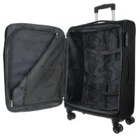 Franky Koffer Reisegepäck Spinner Gr. M T1S-DR ca. 69 cm Schwarz