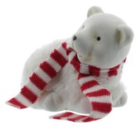 Mel-O-Design Keramik klein Eisbär liegend mit Schal