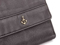Harbour 2nd Geldbörse Vivika mit Reißverschluss aus gewaschenem Leder Ash