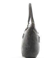 Harbour 2nd Shopper Hulda Beutel Damen aus gewaschenem Leder Dunkelgrau