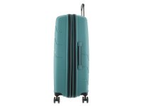 Franky Spinner Gr. M Koffer mit TSA-Zahlenschloss und Dehnfalte - Extra leichtes Polypropylen Aqua