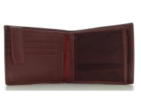 Prato Geldbörse Brieftasche Portemonnaie Leder Rot