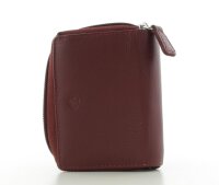 Prato Datenschutz-Börse für Kreditkarten, Pässe und Schlüssel Leder Rot