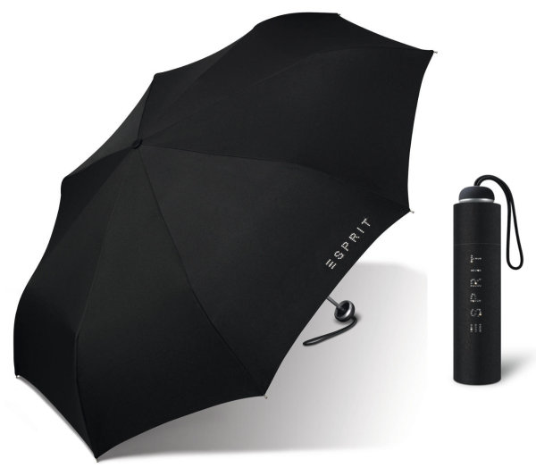 Esprit Regenschirm mini Alu Light Diamond Straß Schwarz