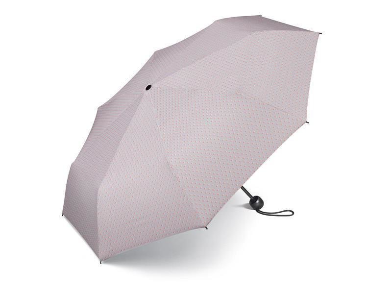 Esprit Regenschirn Mini Taschenschirm manuell Grau - Punkte
