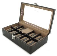 Friedrich Uhrenkoffer für 9 Uhren mit LED Uhrenbox
