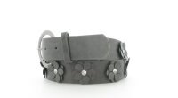 JSI Damengürtel Frauengürtel Mädchengürtel Blumenmuster/Strasssteine 5106 Grau