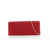 JSI Damen Clutch Abendtasche Umhängetasche 20096 Rot