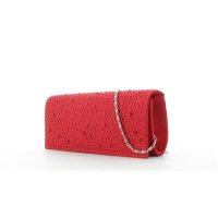 JSI Damen Clutch Abendtasche Umhängetasche 20096 Rot