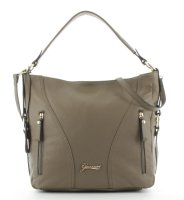 JSI Damen Schultertasche Shopper Freizeittasche 6866 Taupe