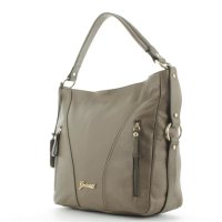 JSI Damen Schultertasche Shopper Freizeittasche 6866 Taupe