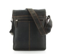 JSI Unisex Umh&auml;ngetasche &Uuml;berschlagtasche Freizeittasche Leder 836