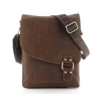 JSI Unisex Umhängetasche Überschlagtasche Freizeittasche Leder 836 Sandel