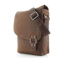 JSI Unisex Umhängetasche Überschlagtasche Freizeittasche Leder 836 Sandel