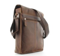 JSI Unisex Umhängetasche Überschlagtasche Freizeittasche Leder 836 Sandel