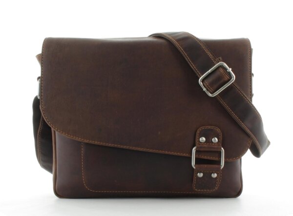 JSI Unisex Umhängetasche Überschlagtasche Freizeittasche Leder 937 Sandel