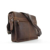 JSI Unisex Umhängetasche Überschlagtasche Freizeittasche Leder 937 Sandel