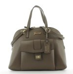 JSI Damen Handtasche Henkeltasche Tragetasche 6815 Taupe