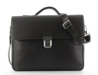 Prato Unisex Aktentasche Aktenkoffer Laptoptasche Leder Dunkelbraun
