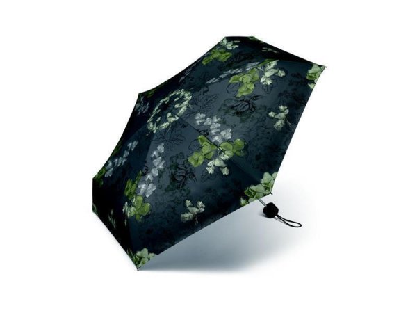 Pierre Cardin Petito Regenschirm Taschenschirm Dark Flower Grün