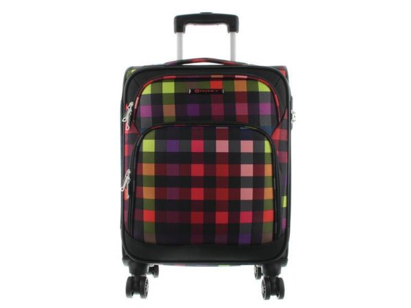 Franky Koffer Handgepäck Spinner Gr. S T1S-DR 55 cm Multi Collor Check