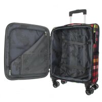 Franky Koffer Handgepäck Spinner Gr. S T1S-DR 55 cm Multi Collor Check