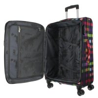 Franky Koffer Reisegepäck Spinner Gr. M T1S-DR ca. 69 cm multi collor check