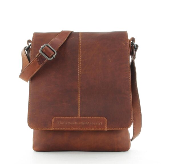 Chesterfield Unisex Umhängetasche Freizeittasche Leder Cognac