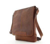 Chesterfield Unisex Umhängetasche Freizeittasche Leder Cognac
