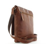 Chesterfield Unisex Umhängetasche Freizeittasche Leder Cognac