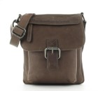 Chesterfield Damen Schultertasche Umh&auml;ngetasche Leder Taupe